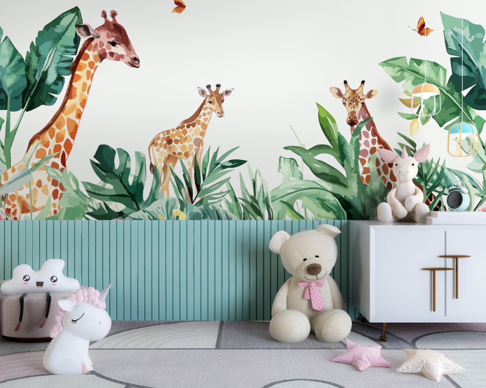 Fototapeta Żyrafa spaceruje po dżungli