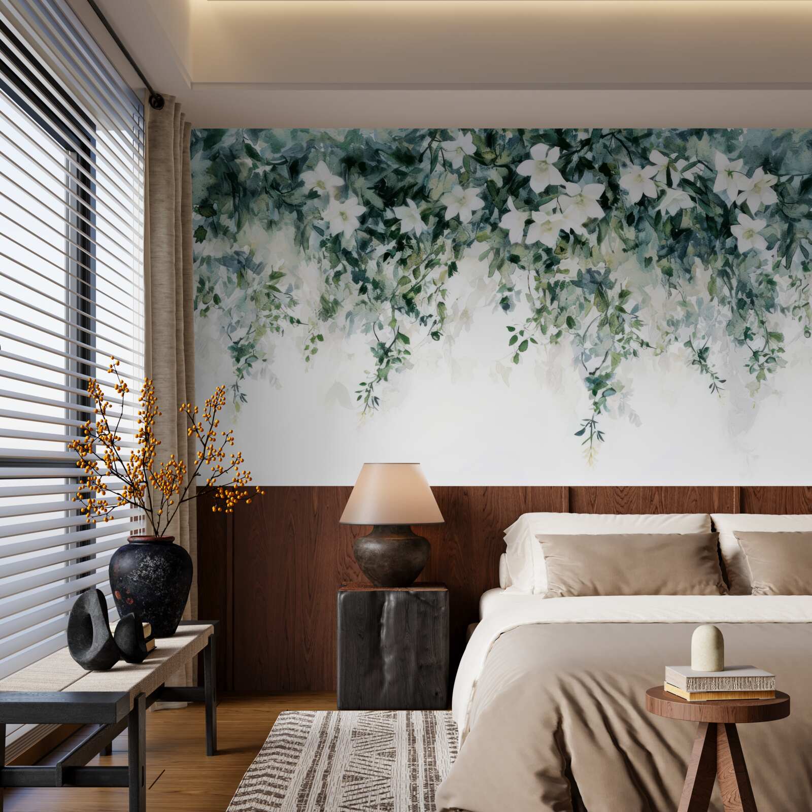 Fototapeta kwitnący śnieżnobiały jaśmin