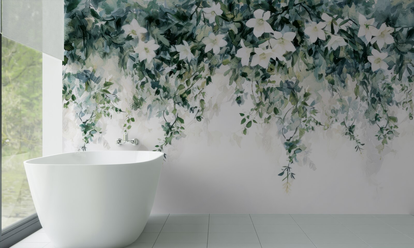 Fototapeta kwitnący śnieżnobiały jaśmin