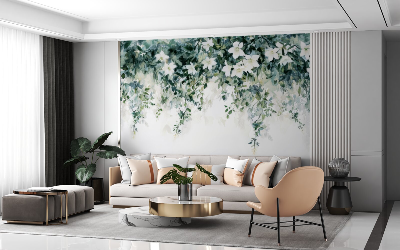 Fototapeta kwitnący śnieżnobiały jaśmin