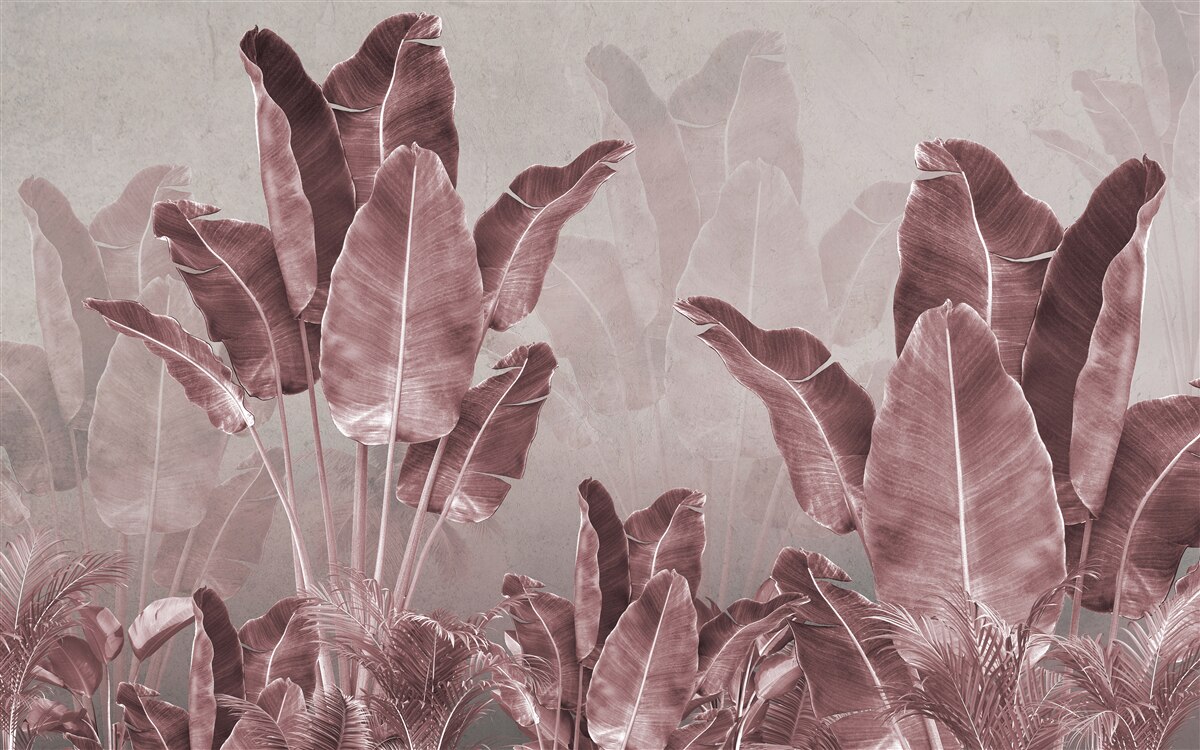 Fototapeta wysokie liście palm są czerwone