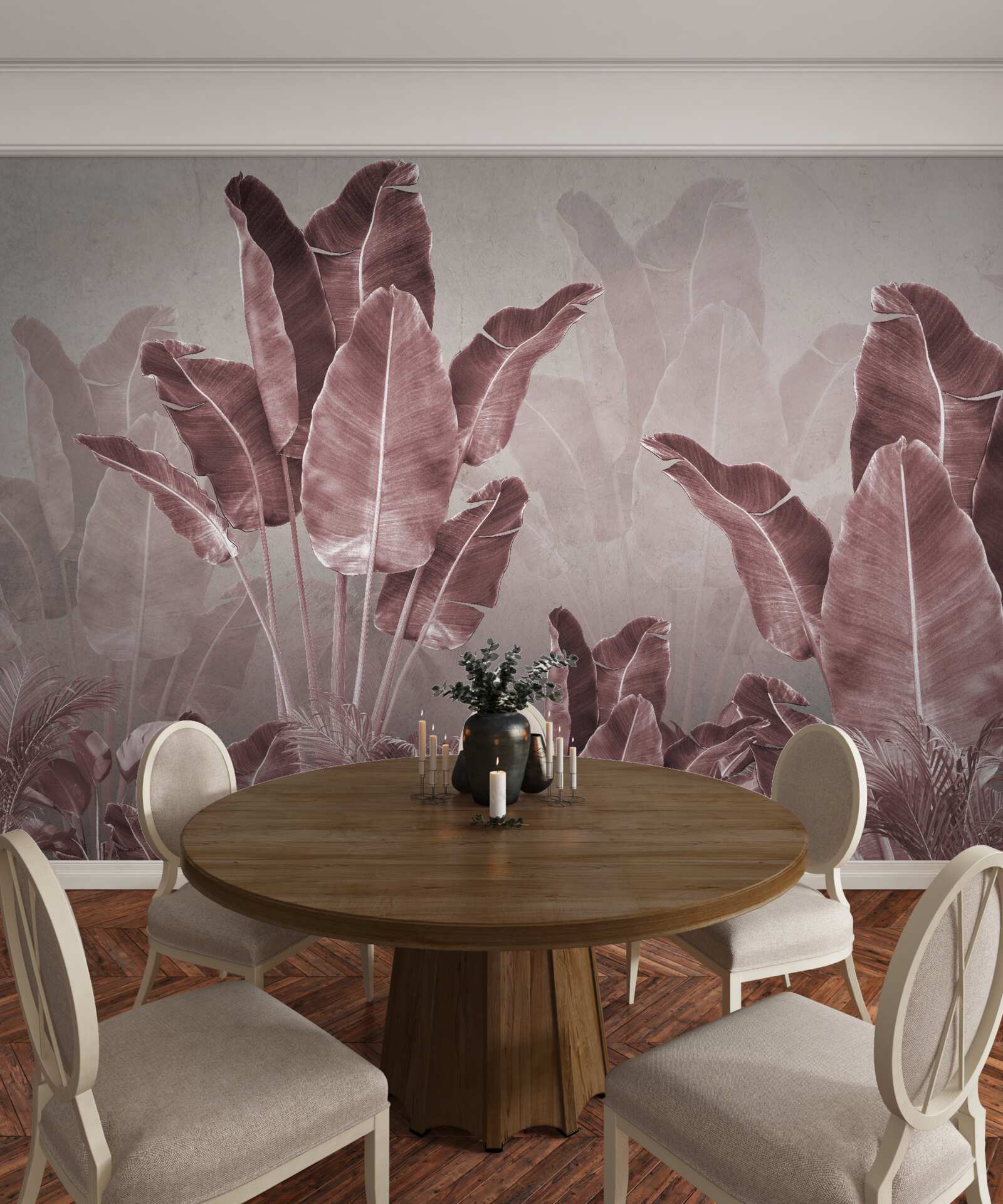 Fototapeta wysokie liście palm są czerwone