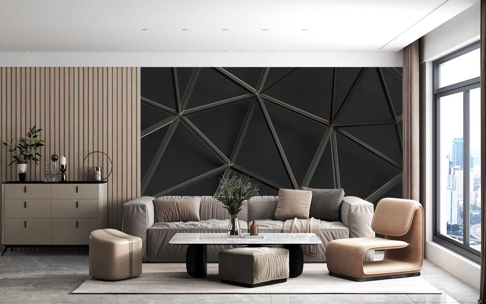 Fototapeta witraż wykonany z czarnego szkła