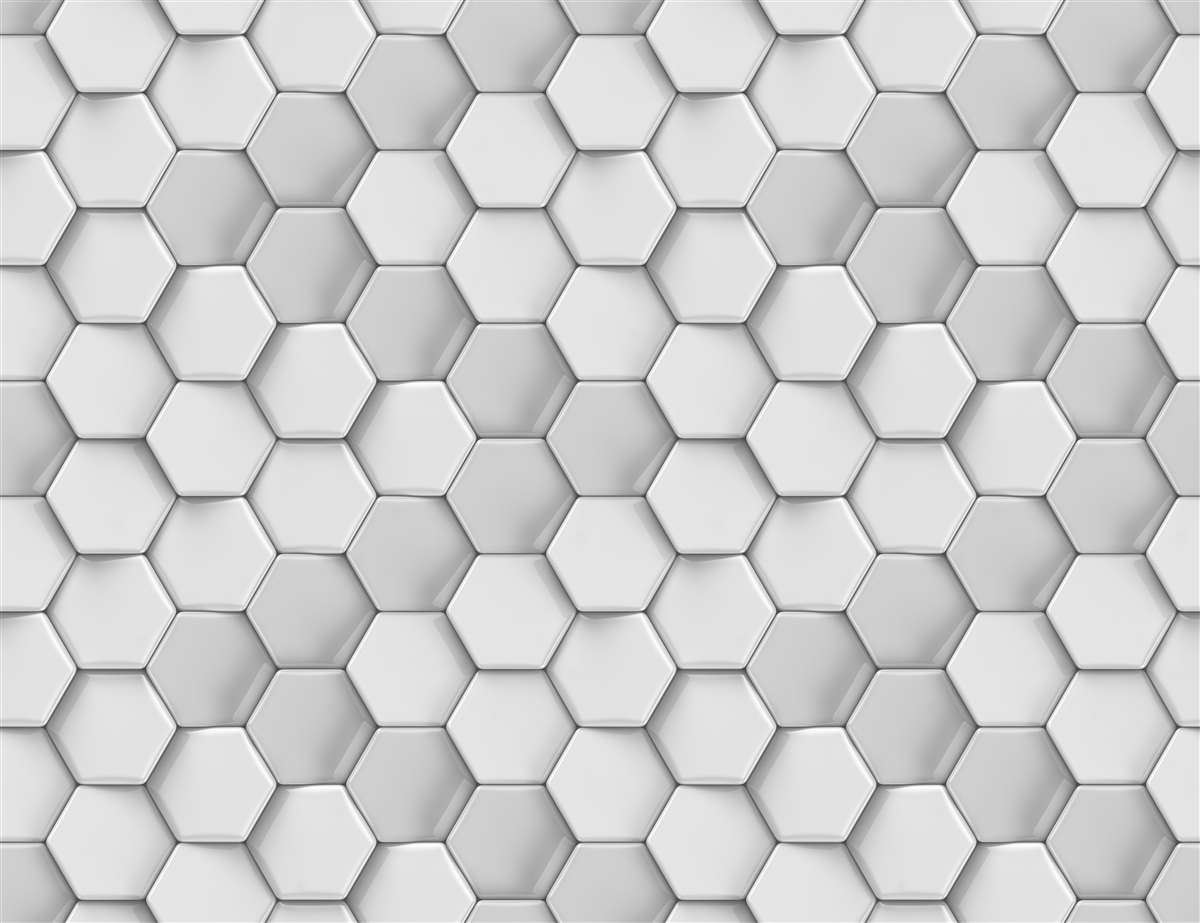 Fototapeta wolumetryczne szare pięciokąty