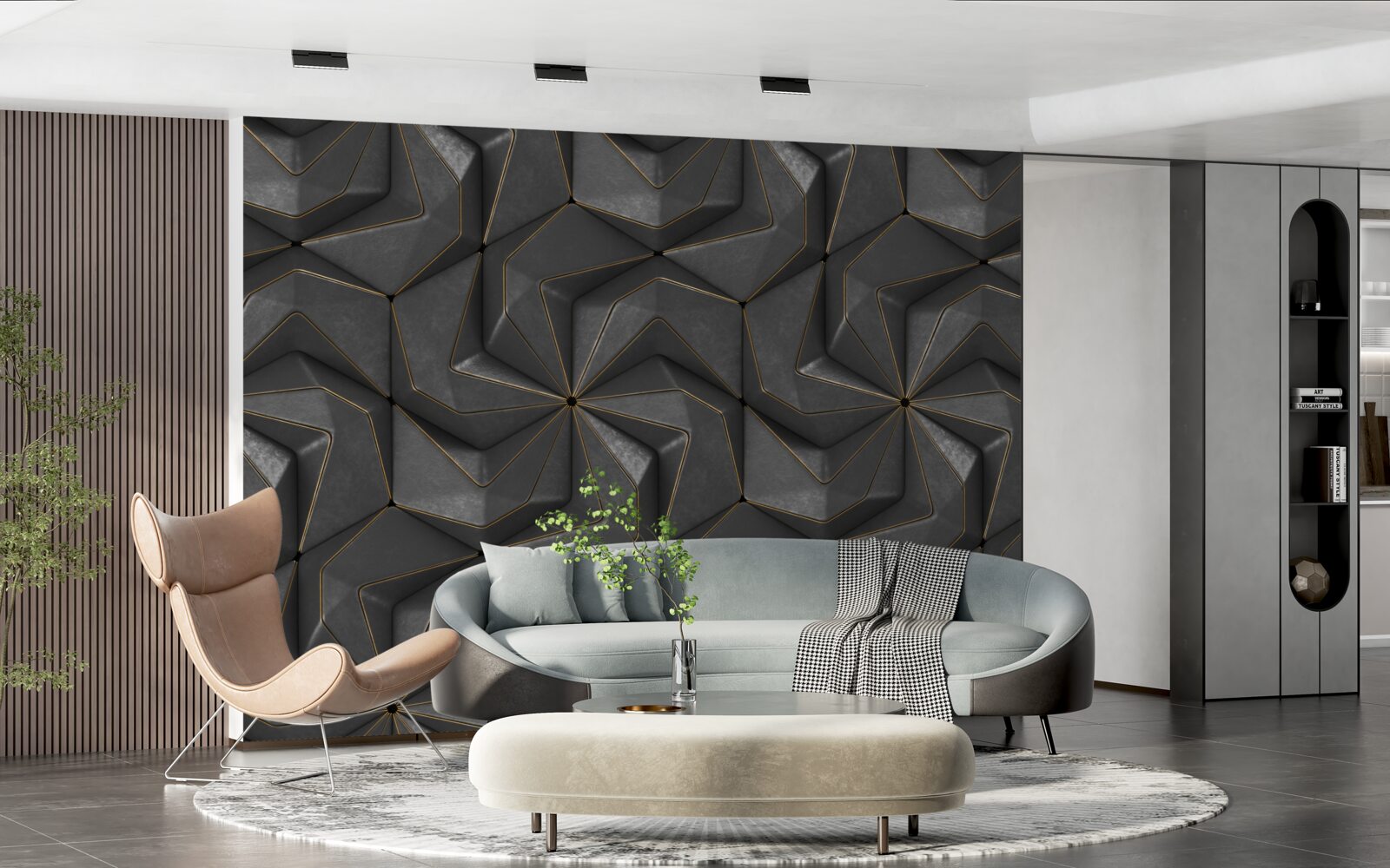 Fototapeta tło czarnych kształtów geometrycznych