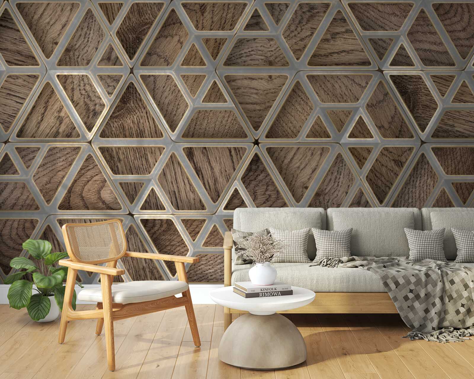 Fototapeta struktura drewna trójkątów