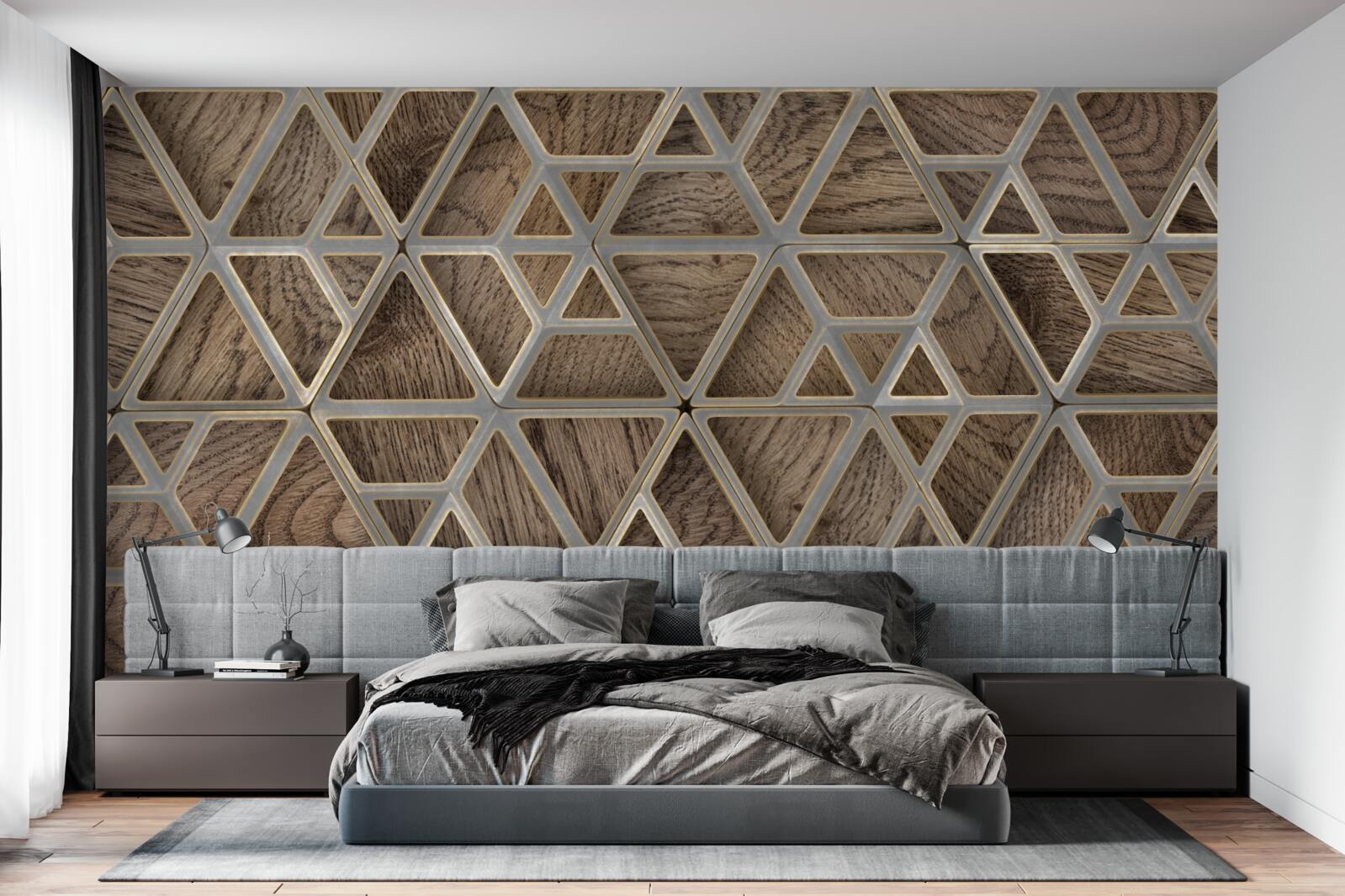 Fototapeta struktura drewna trójkątów