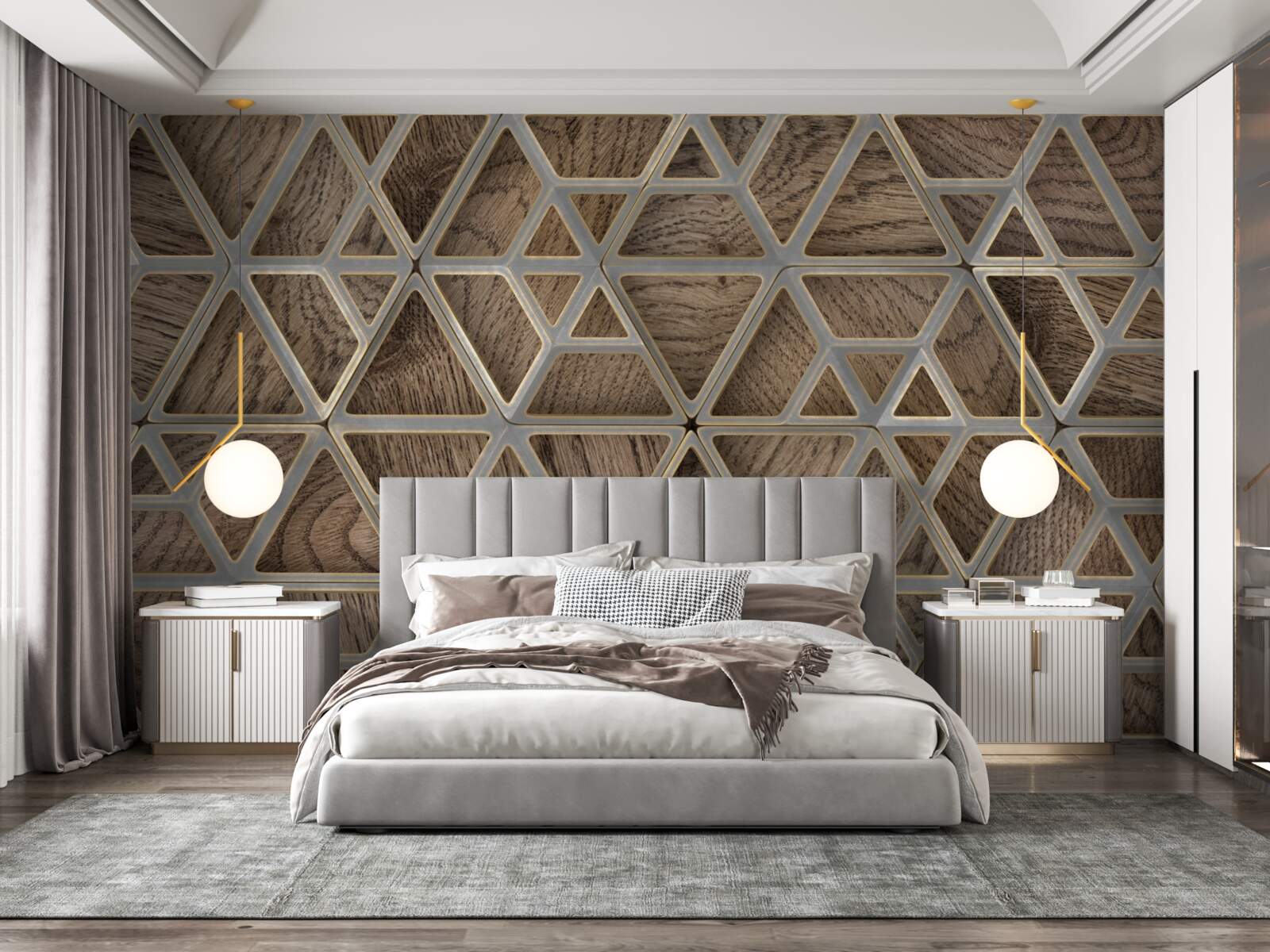 Fototapeta struktura drewna trójkątów