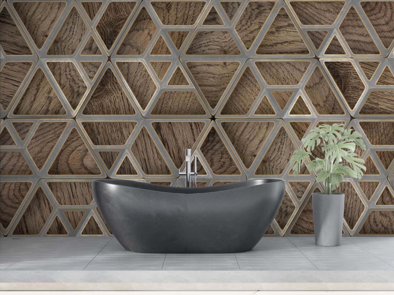 Fototapeta struktura drewna trójkątów