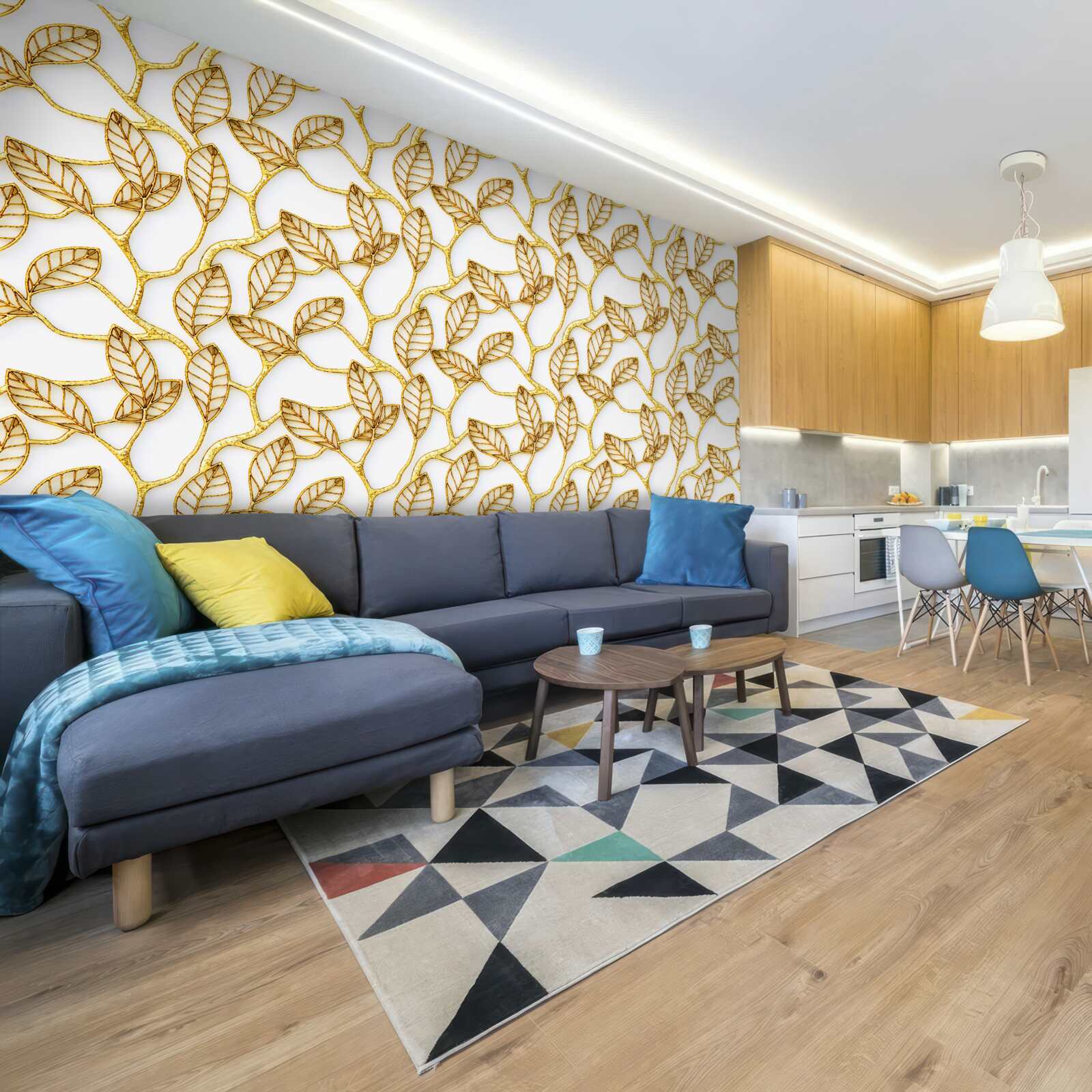 Fototapeta tekstura złotych liści