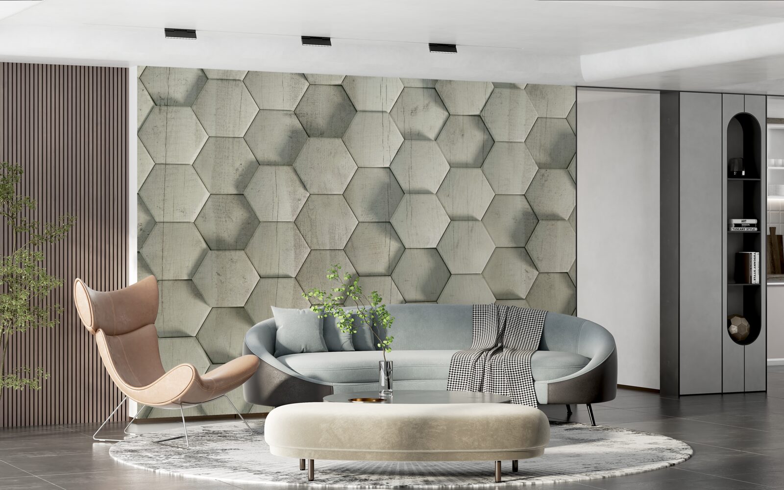 Fototapeta jasnozielone drewniane komórki