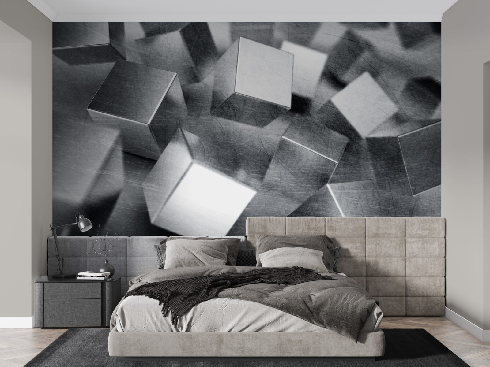 Fototapeta kostki wykonane ze stali