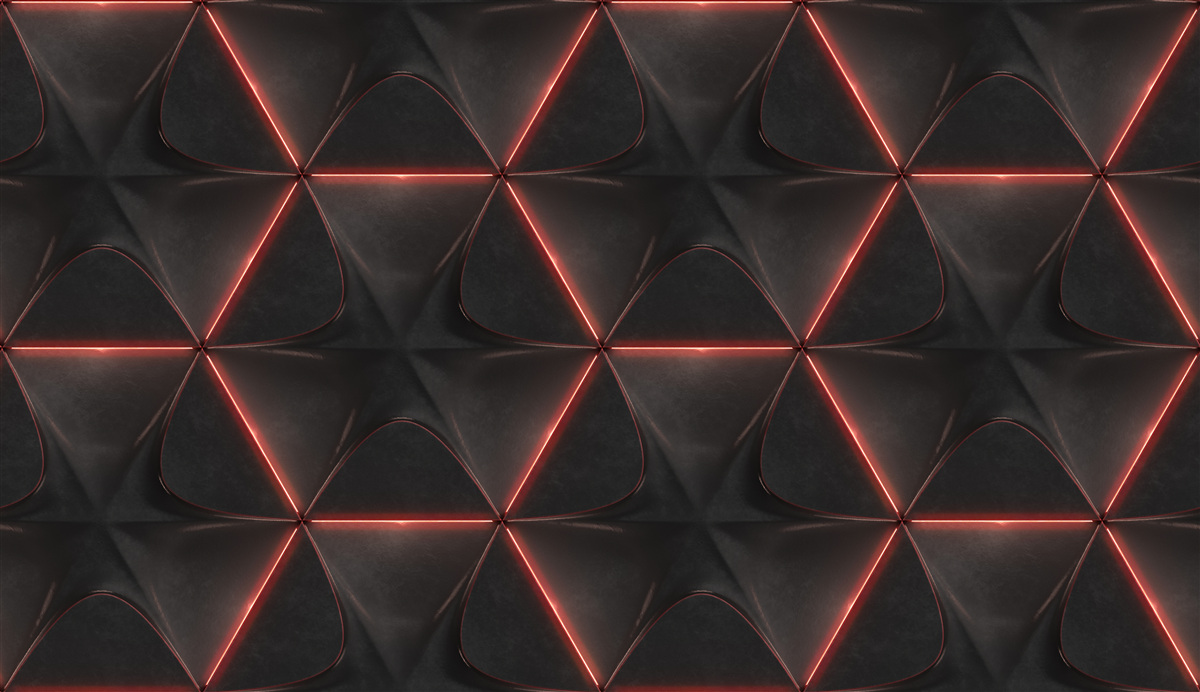 Fototapeta pięciokąty z czerwonymi bokami równej długości