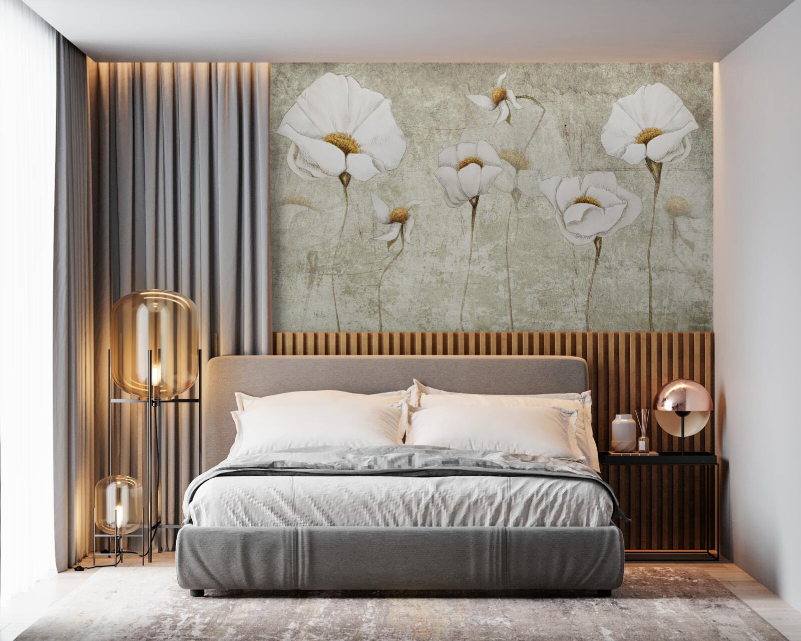 Fototapeta smukłe białe maki