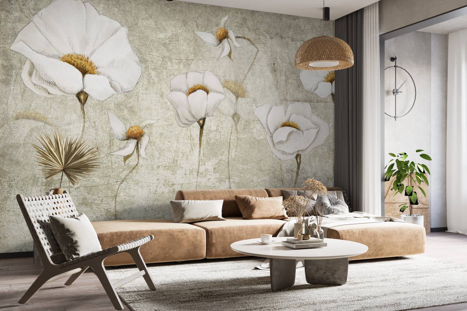 Fototapeta smukłe białe maki