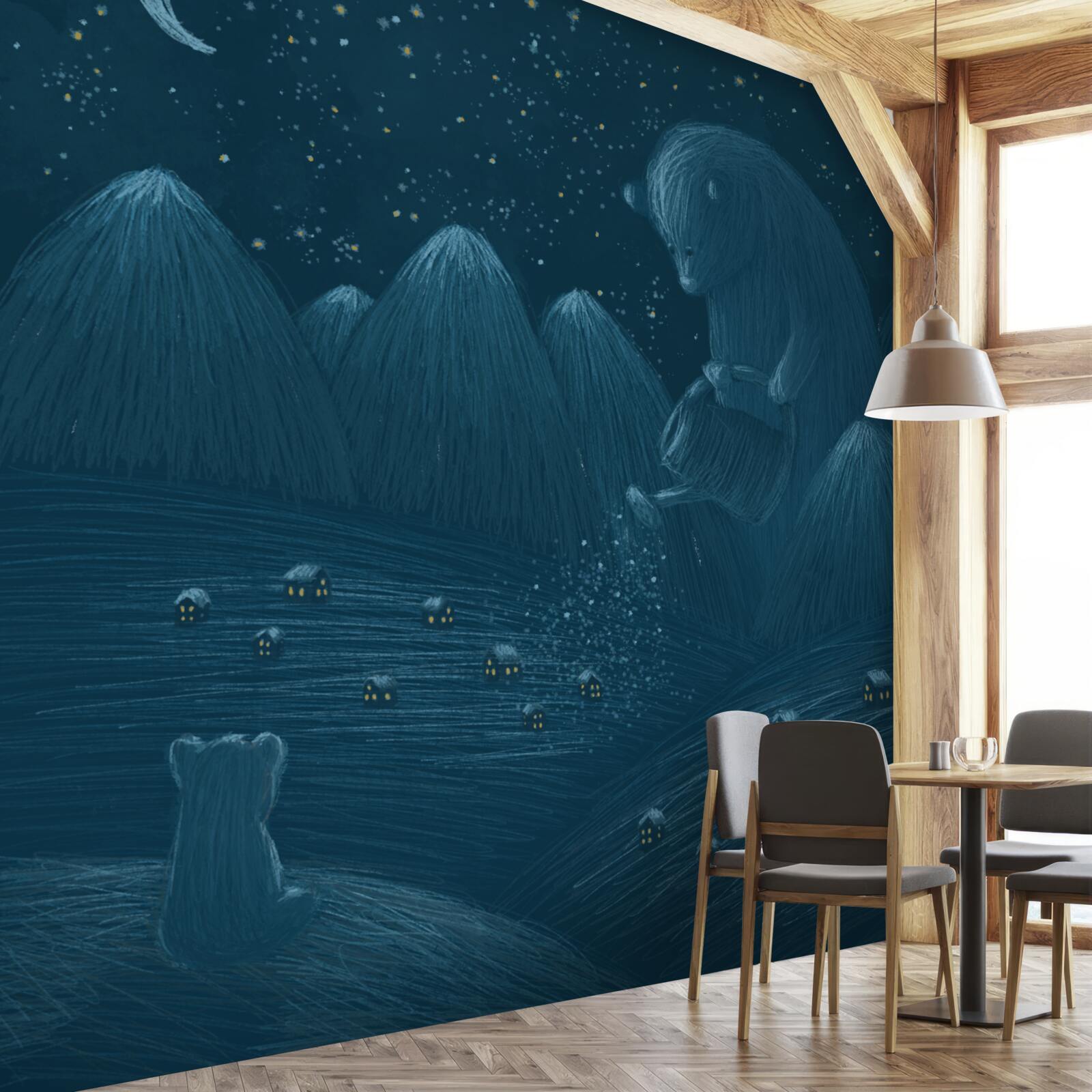 Fototapeta martwa noc we wsi