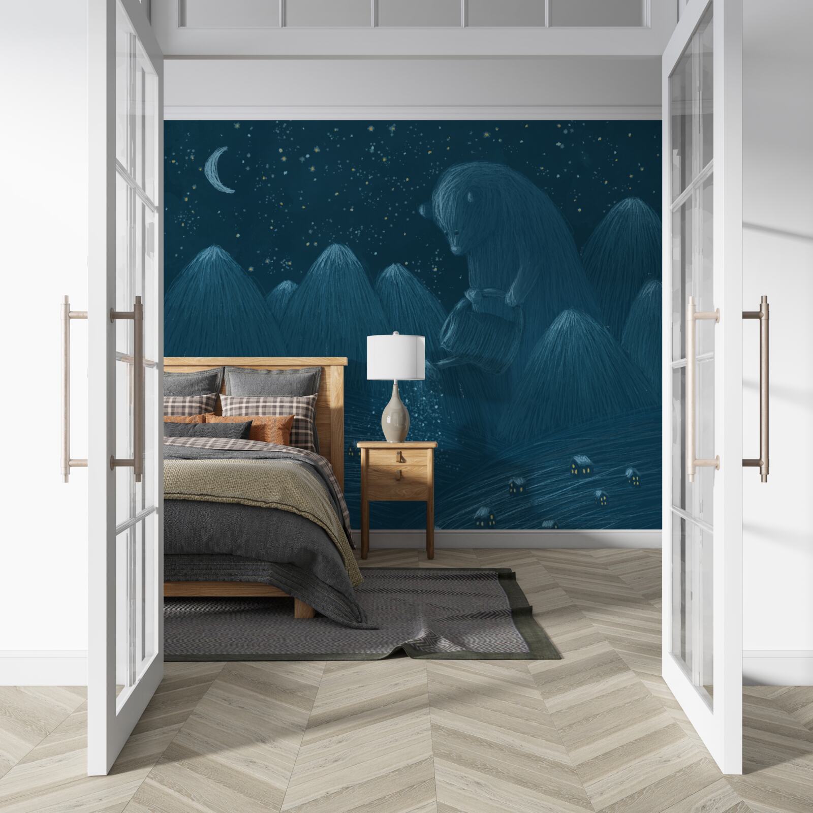 Fototapeta martwa noc we wsi