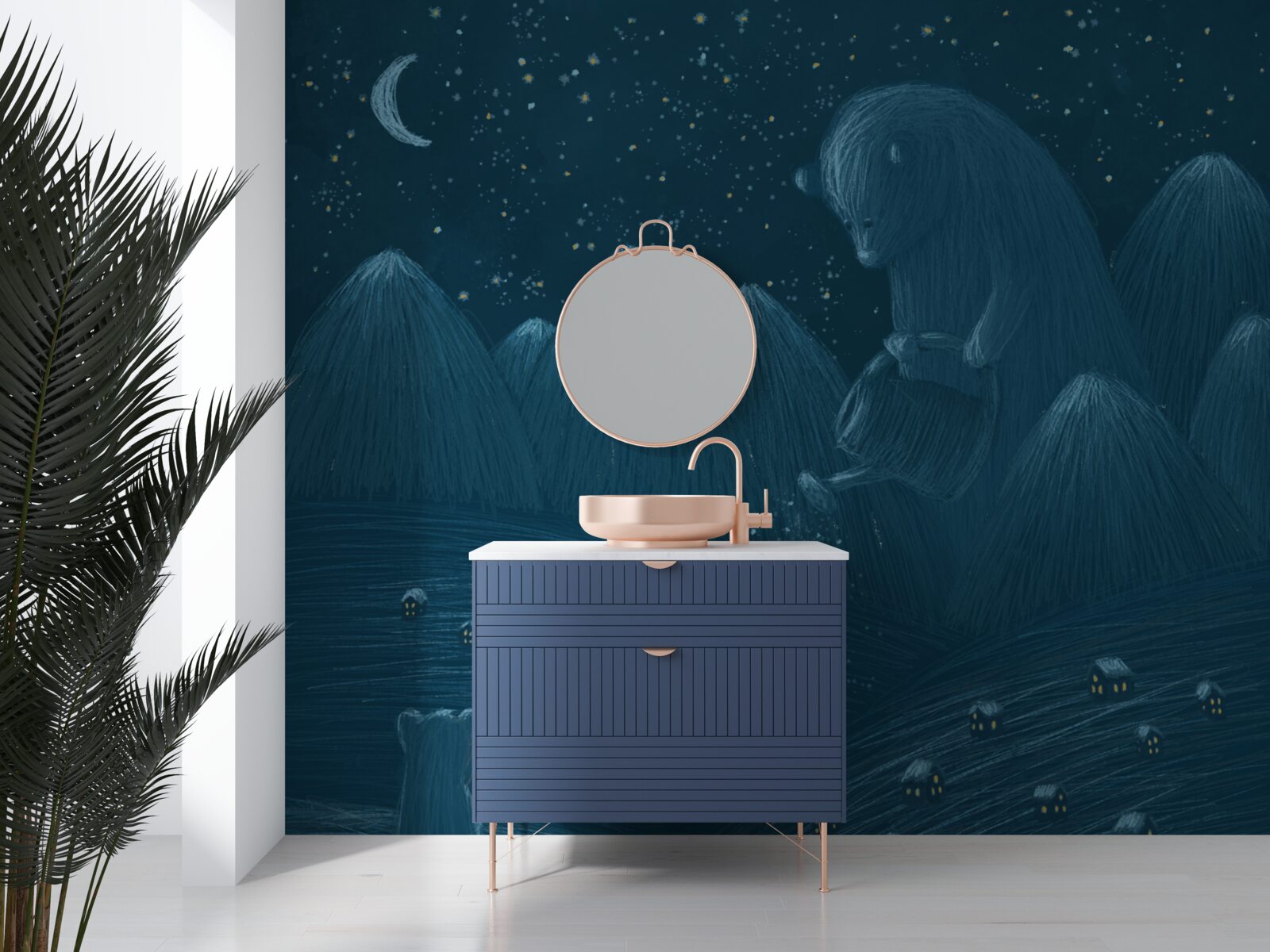 Fototapeta martwa noc we wsi