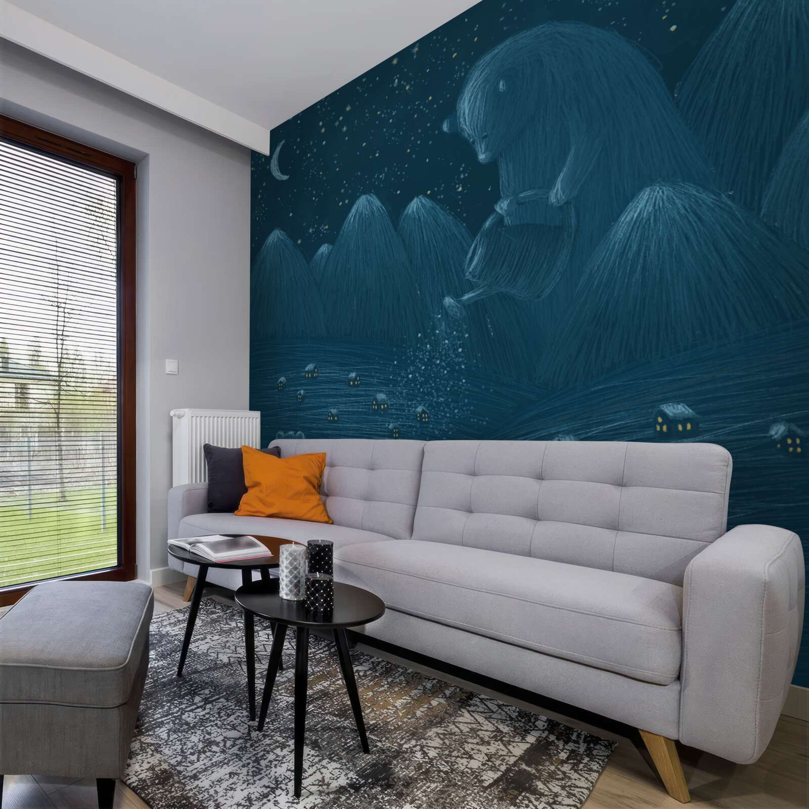 Fototapeta martwa noc we wsi