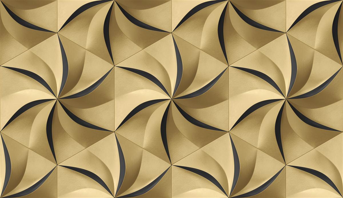 Fototapeta musztardowe gwiazdki w geometrycznym stylu