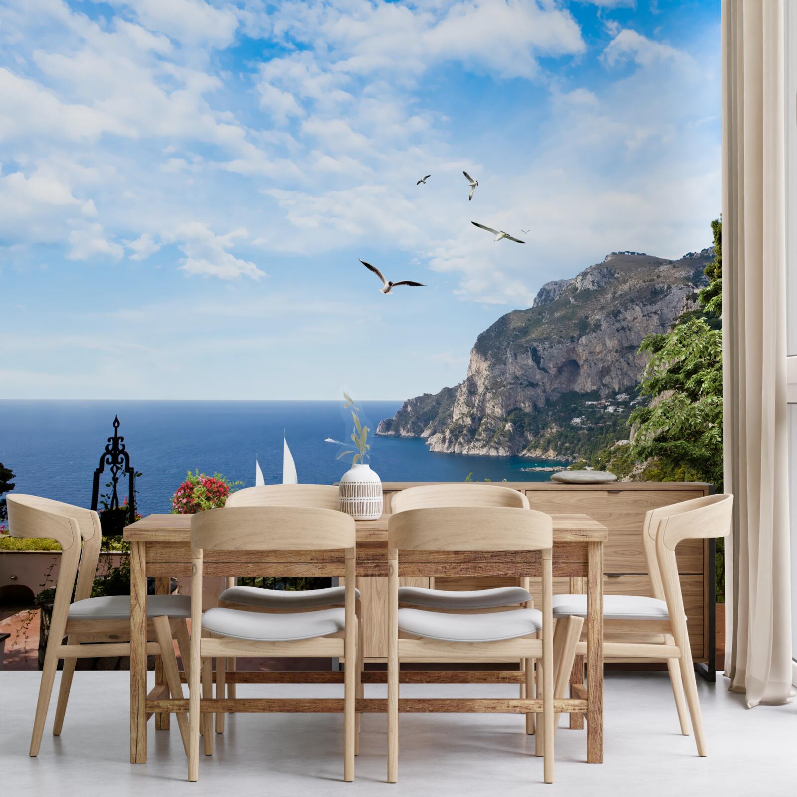 Fototapeta ocean i góry w krajobrazie