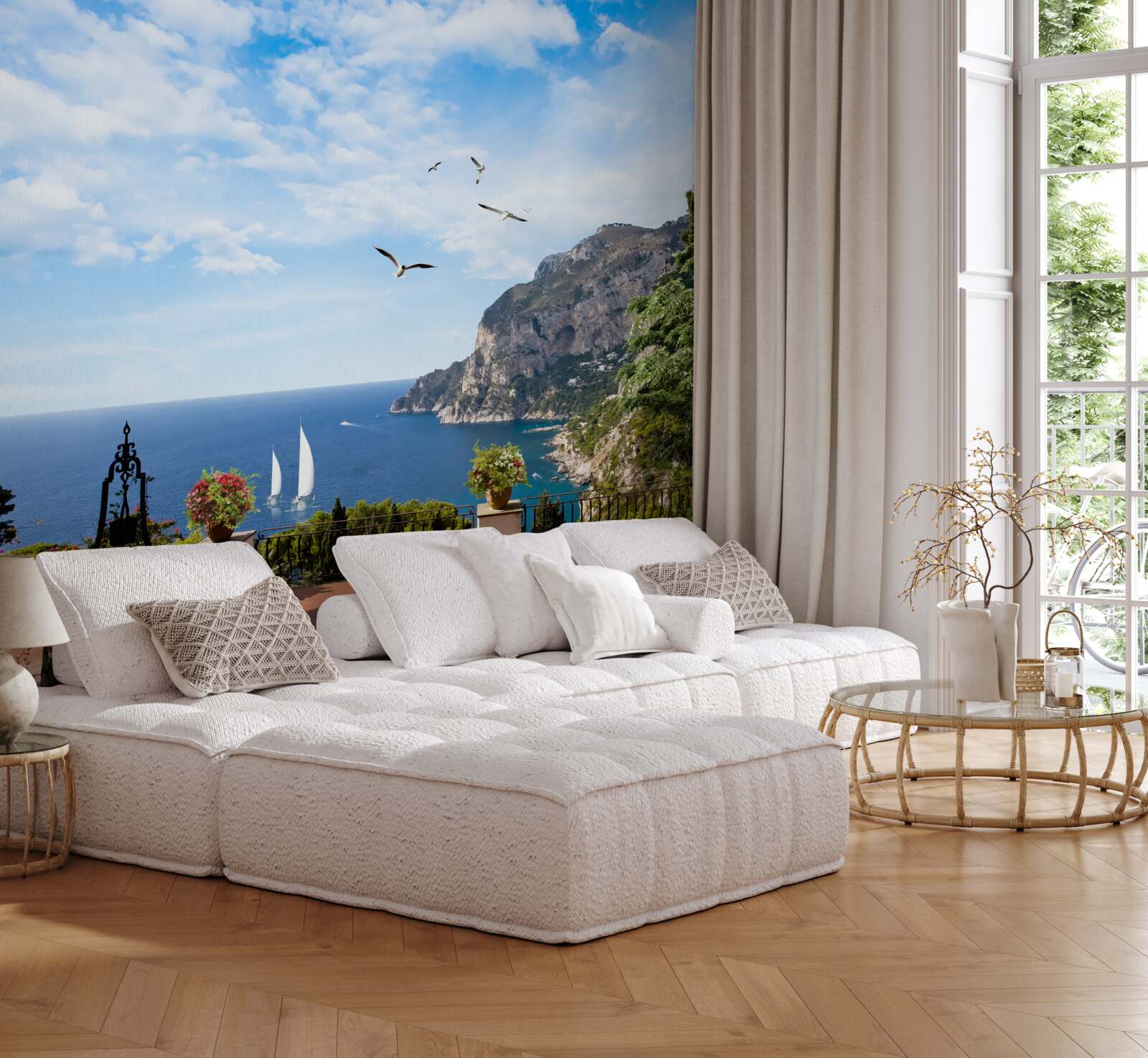 Fototapeta ocean i góry w krajobrazie