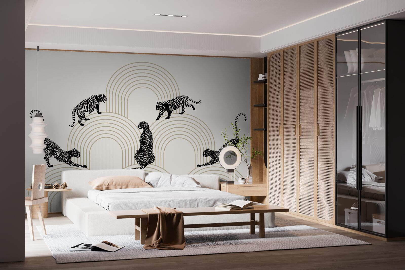 Fototapeta tygrysy i pantery na wyżynach