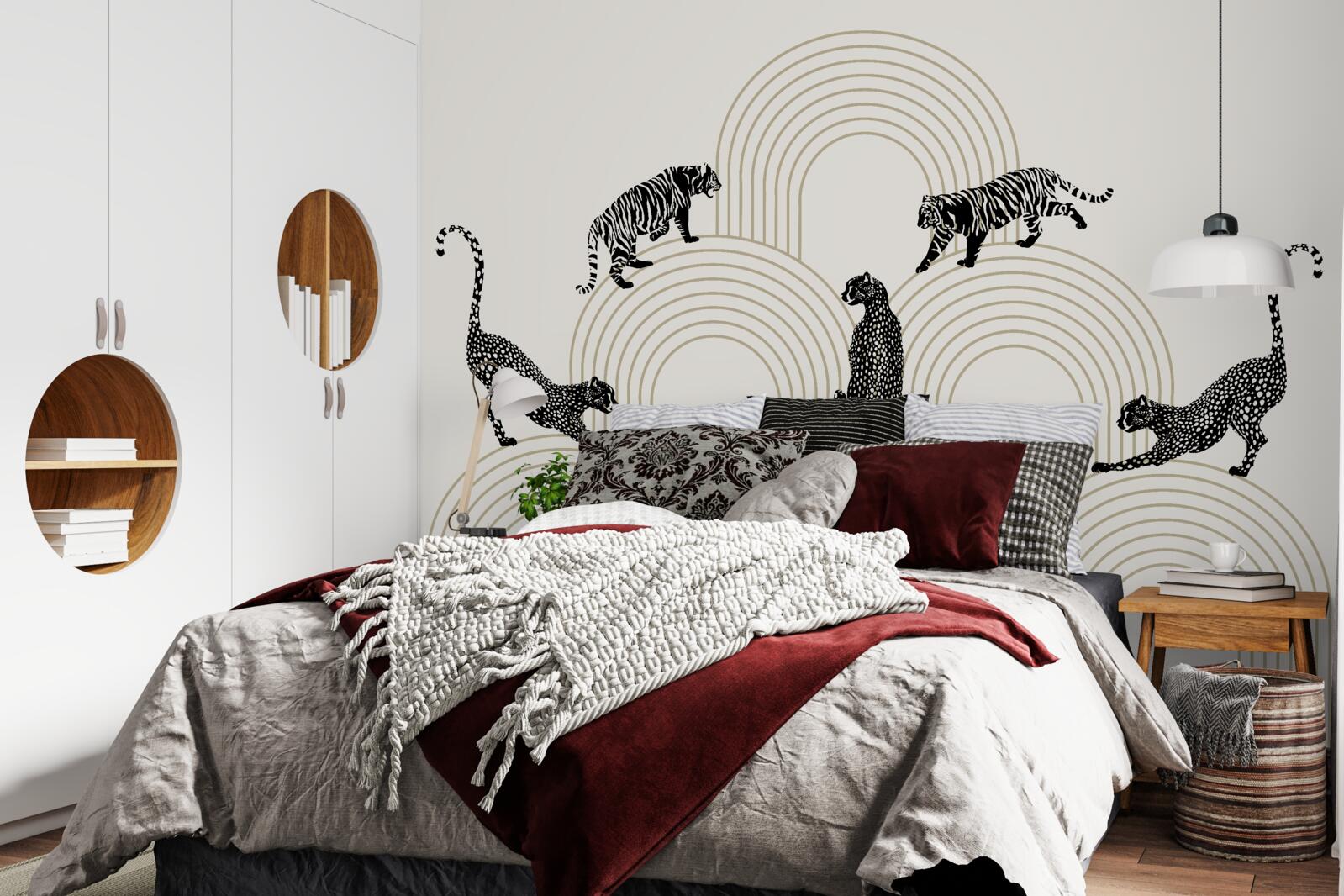 Fototapeta tygrysy i pantery na wyżynach