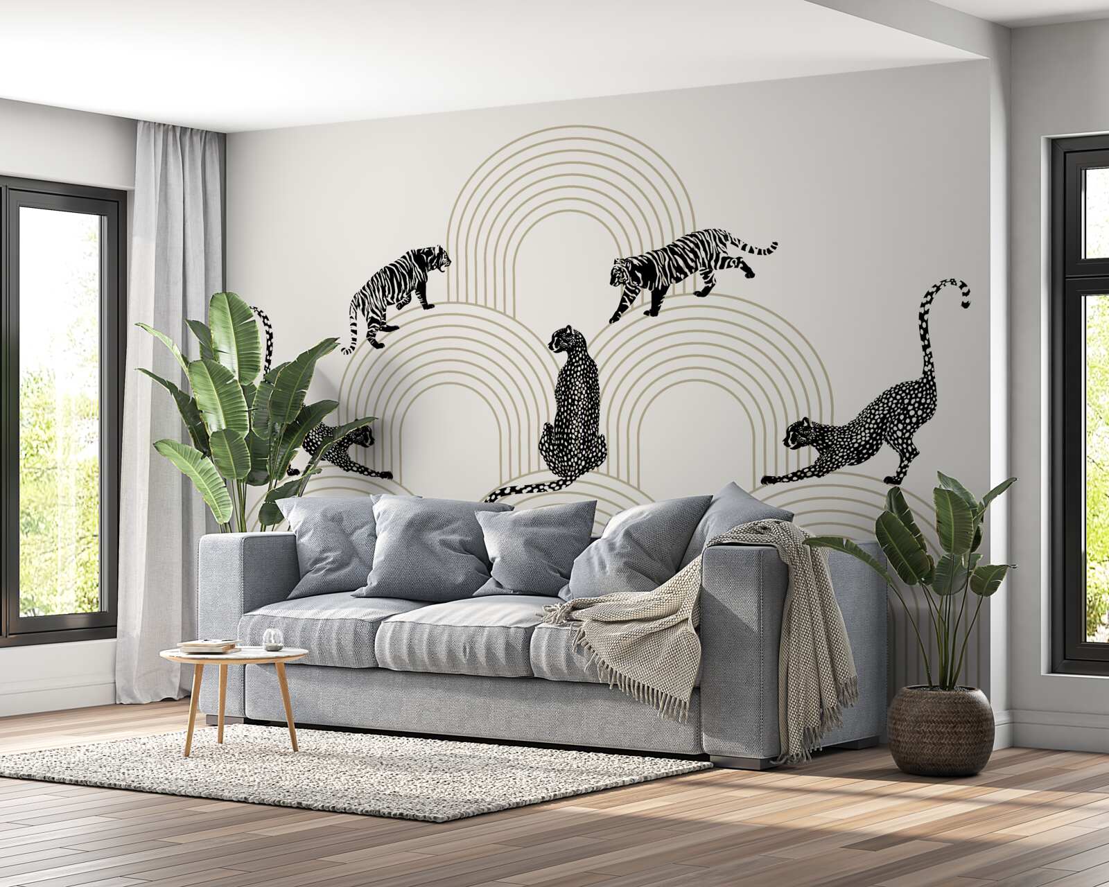 Fototapeta tygrysy i pantery na wyżynach