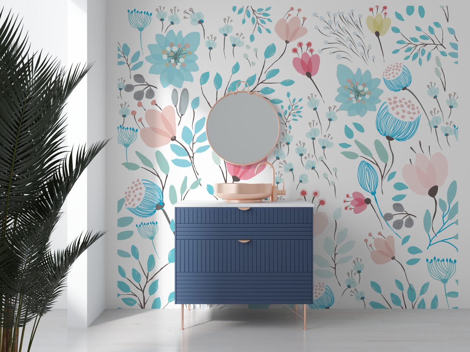 Fototapeta połączenie bogatych niebieskich kolorów