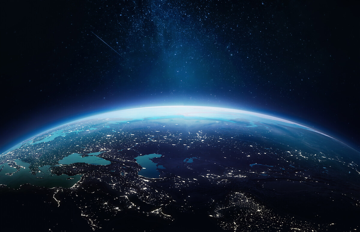 Fototapeta nocna powierzchnia ziemi