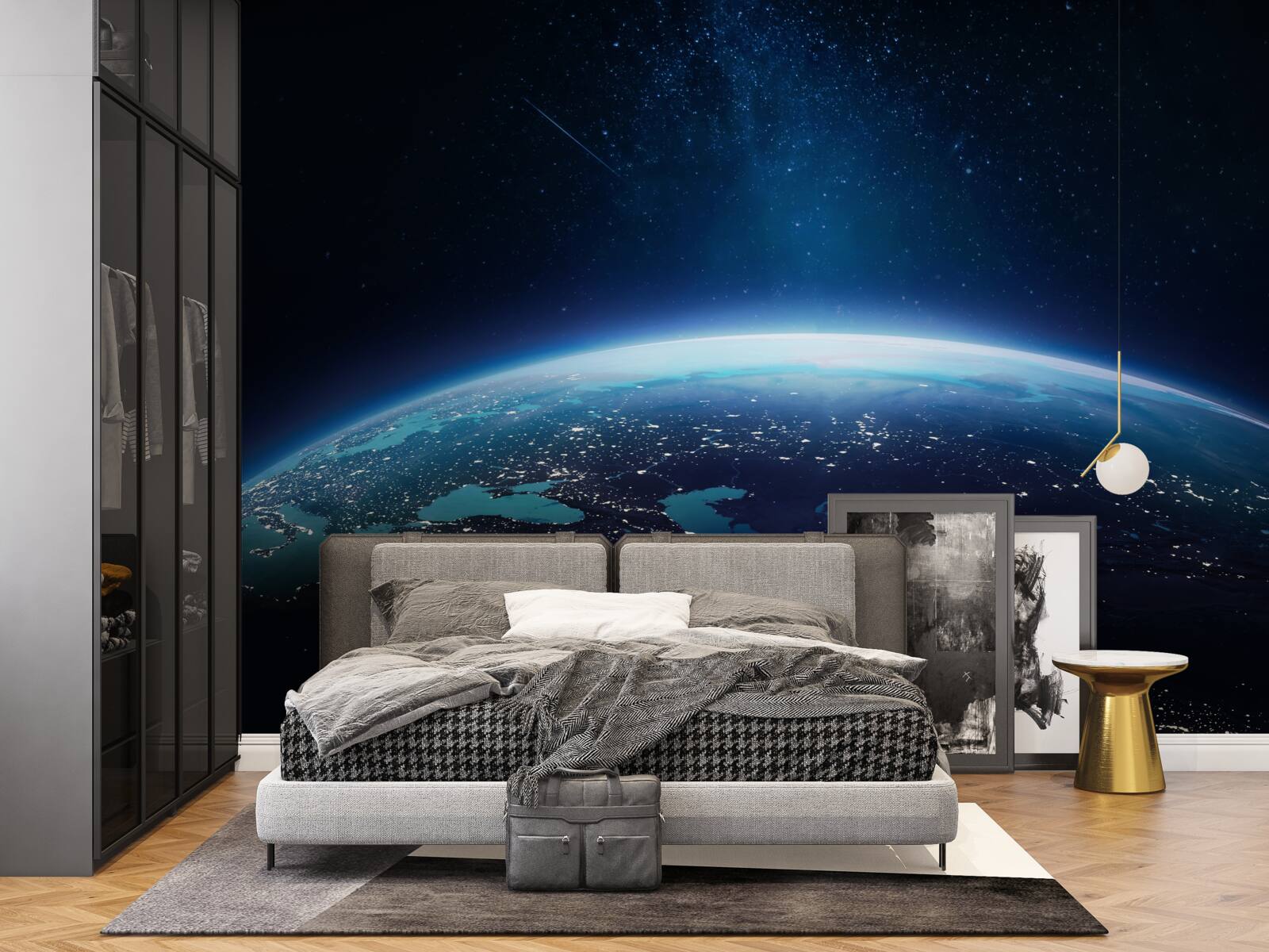 Fototapeta nocna powierzchnia ziemi