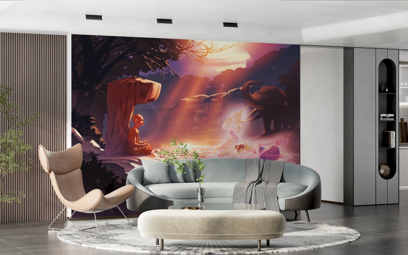 Fototapeta magiczne stworzenia w nocnym gąszczu