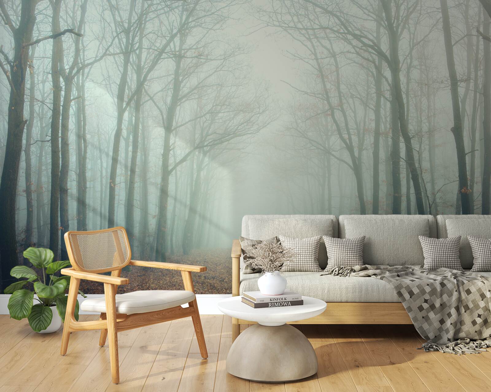 Fototapeta jesienna ścieżka, pokryta zimnem