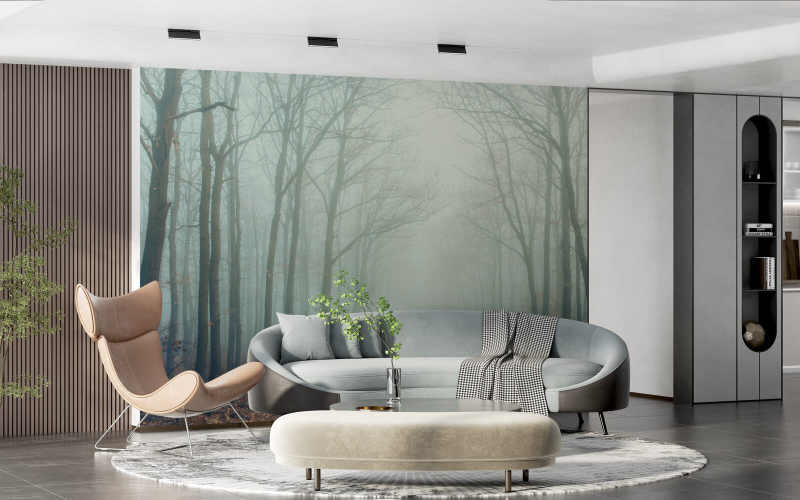 Fototapeta jesienna ścieżka, pokryta zimnem