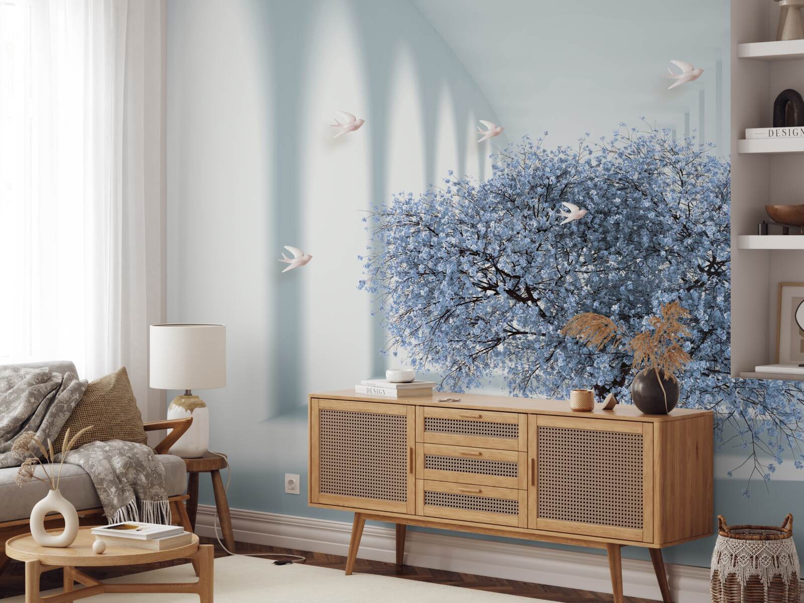 Fototapeta drzewo w kwitnącym tunelu