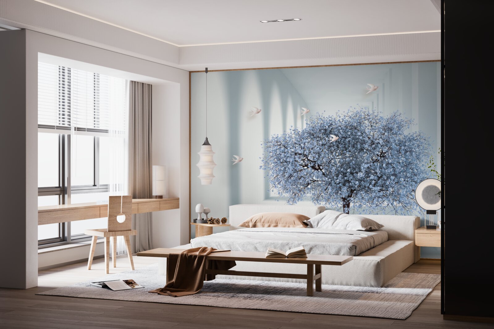 Fototapeta drzewo w kwitnącym tunelu