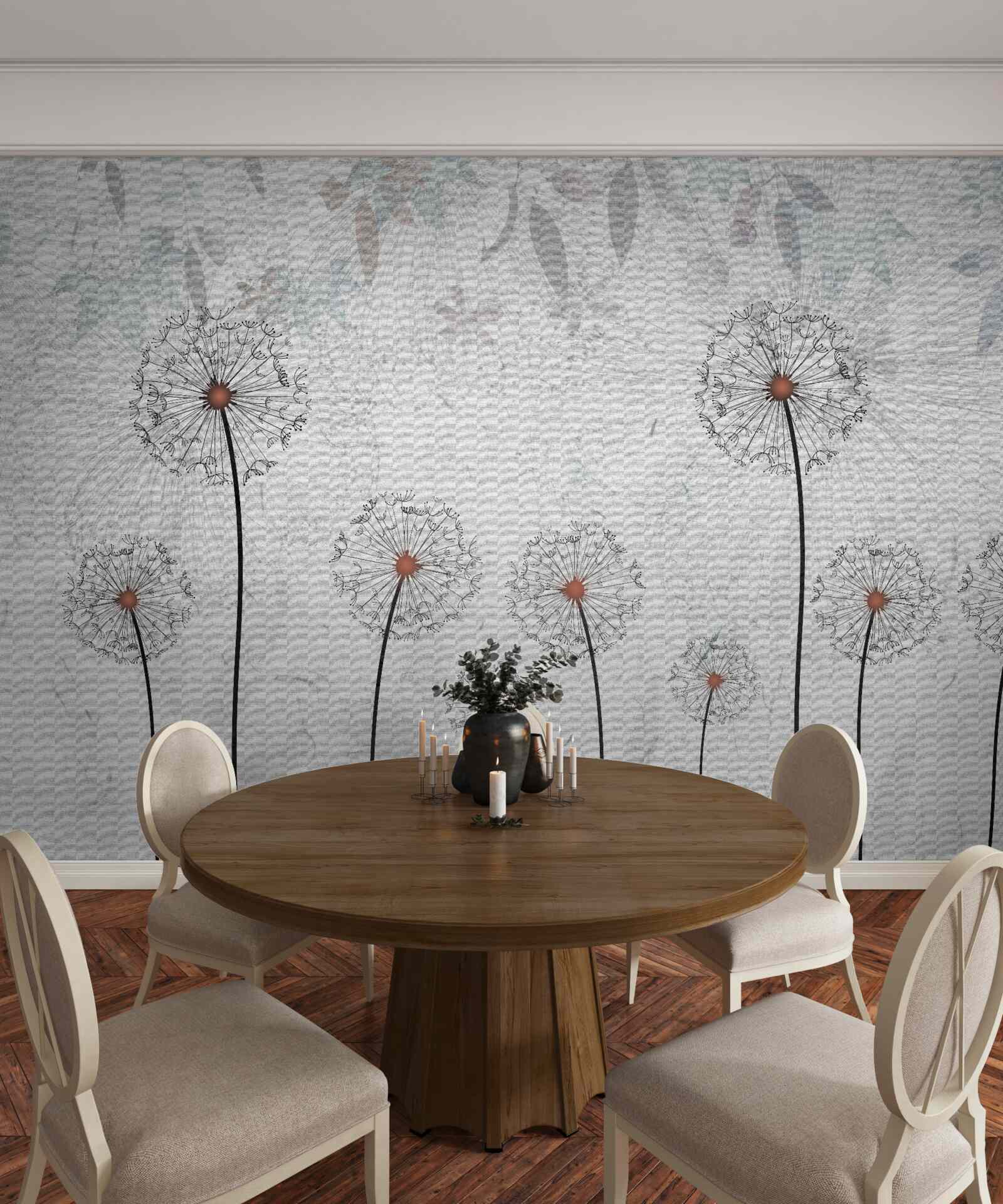 Fototapeta okrągłe mlecze są smukłe