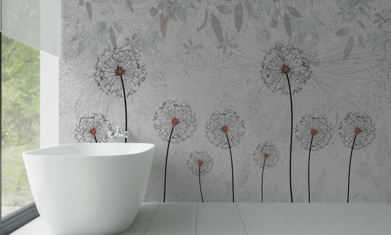 Fototapeta okrągłe mlecze są smukłe