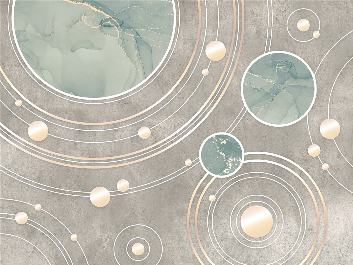 Fototapeta kosmiczne abstrakcyjne kręgi