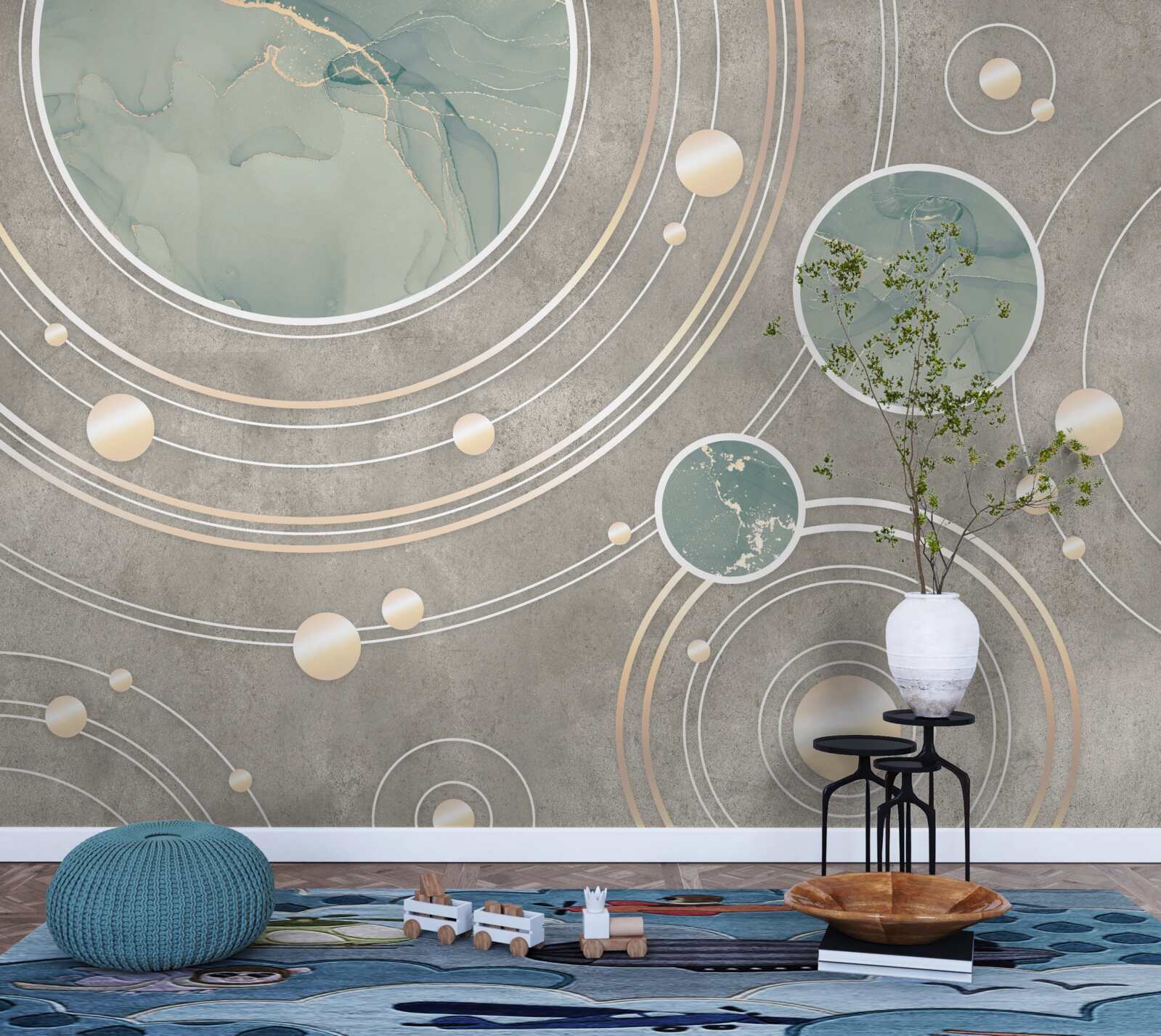 Fototapeta kosmiczne abstrakcyjne kręgi