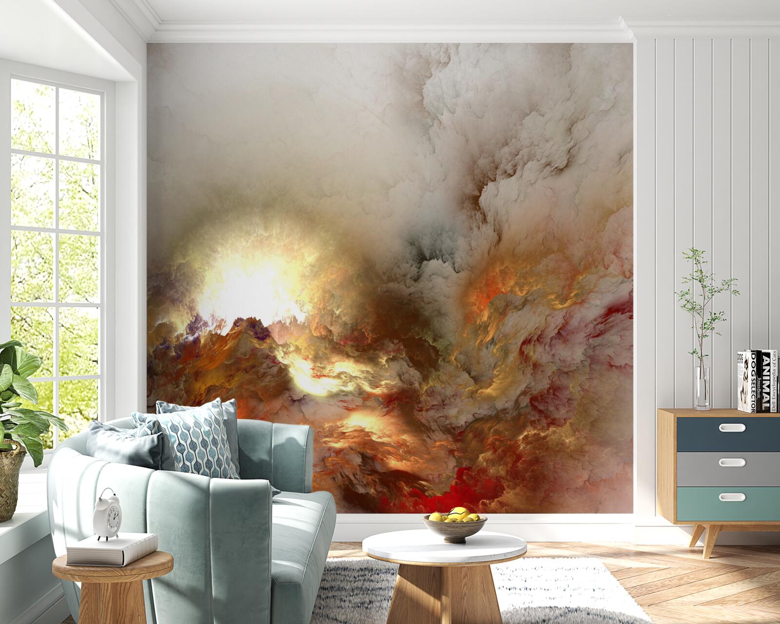 Fototapeta abstrakcja: lawa w deszczu