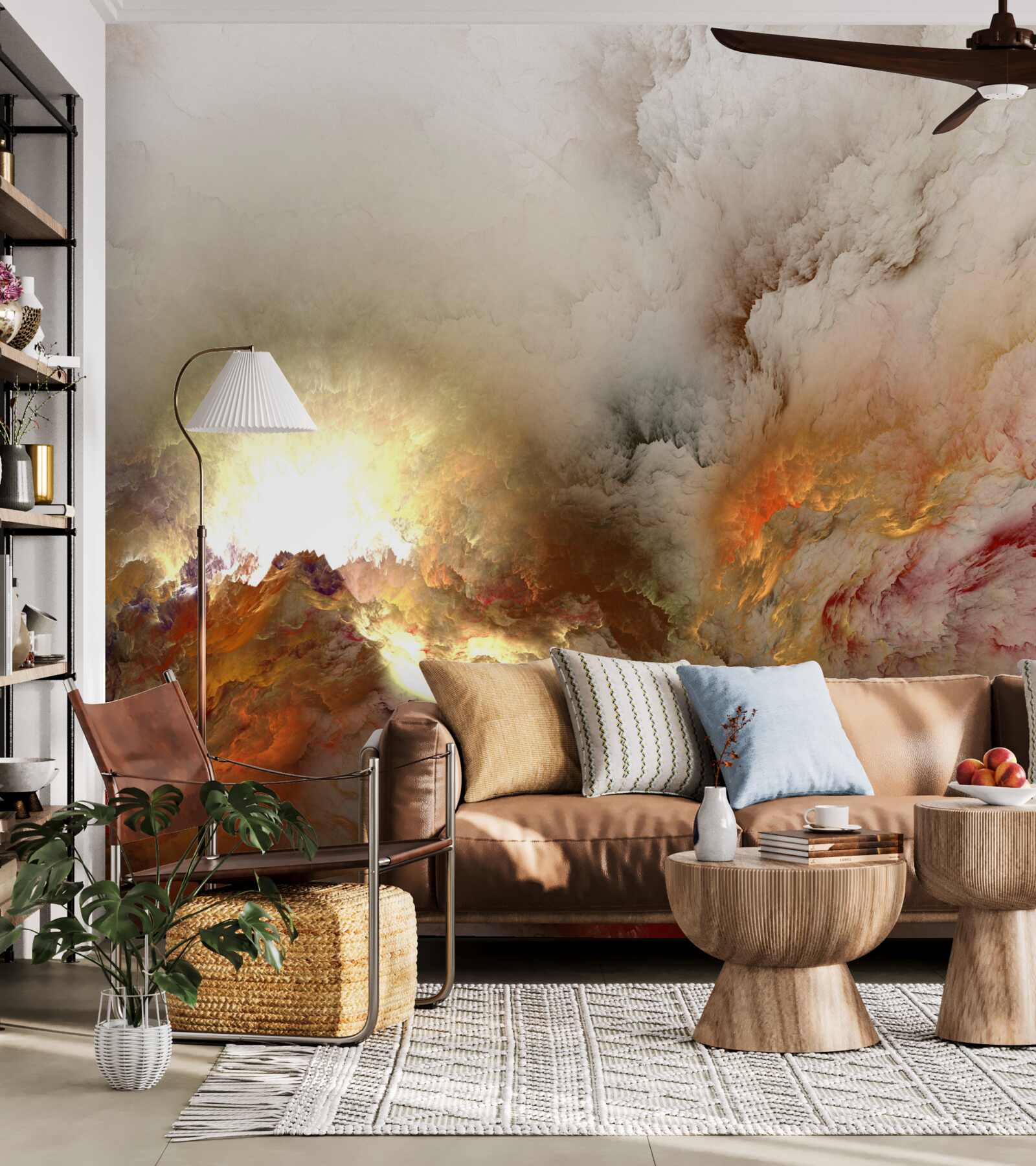 Fototapeta abstrakcja: lawa w deszczu