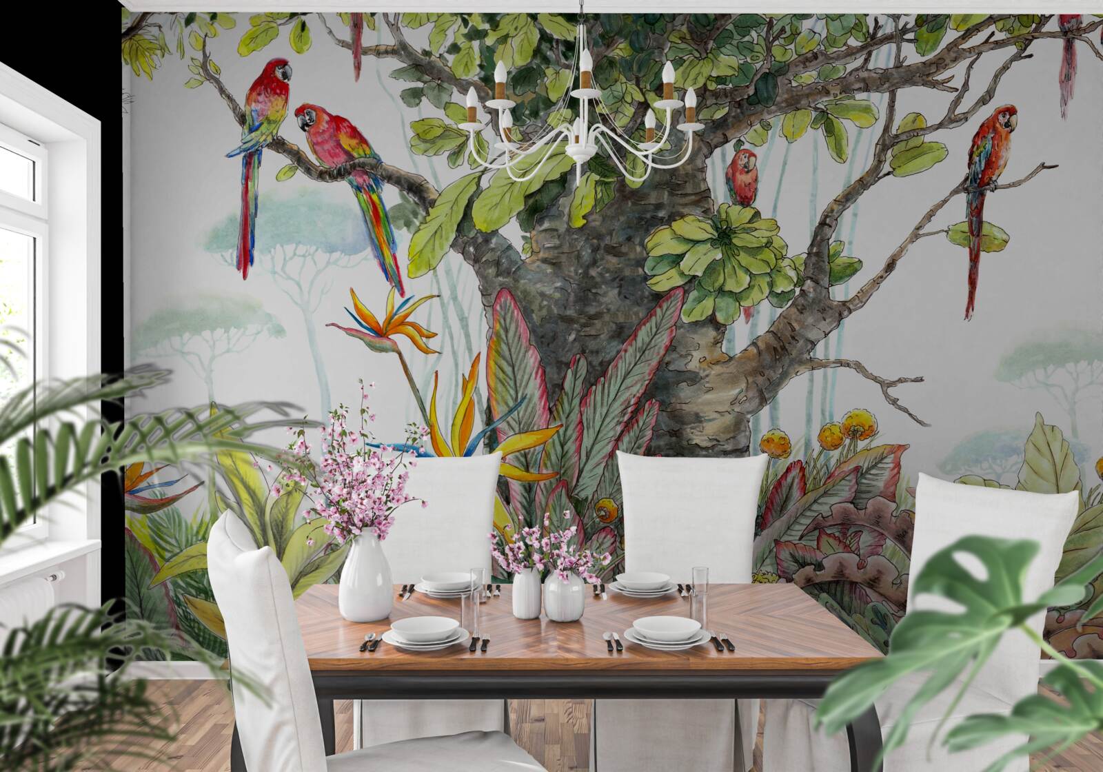 Fototapeta starożytne drzewo wśród zieleni