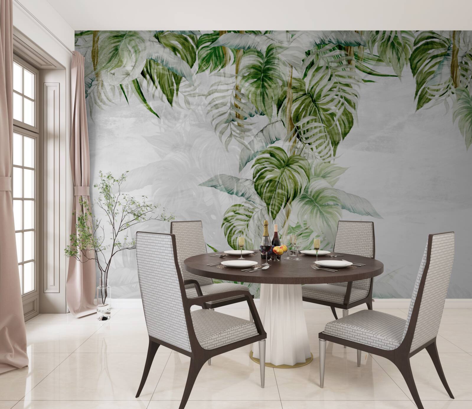 Fototapeta tropikalne zielone liście