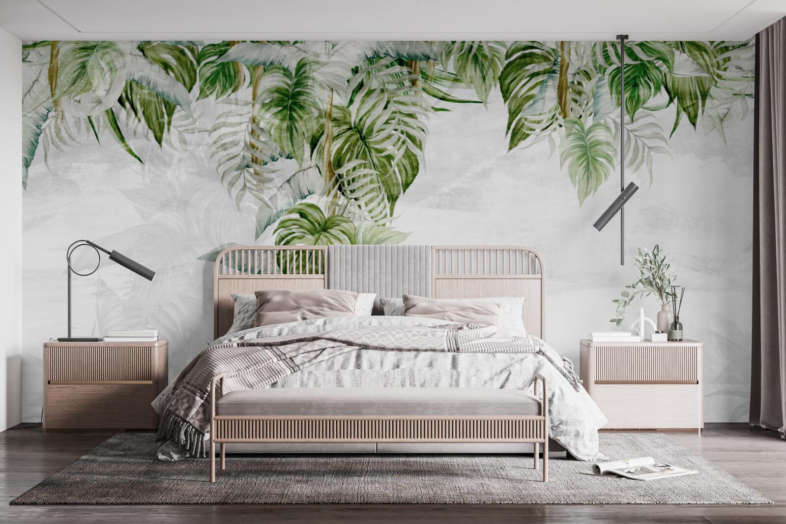 Fototapeta tropikalne zielone liście