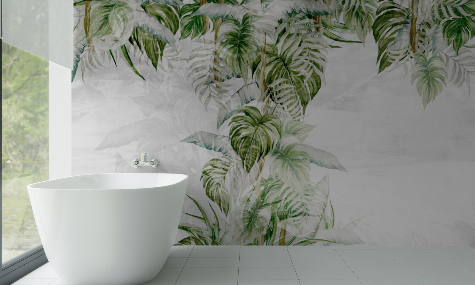 Fototapeta tropikalne zielone liście
