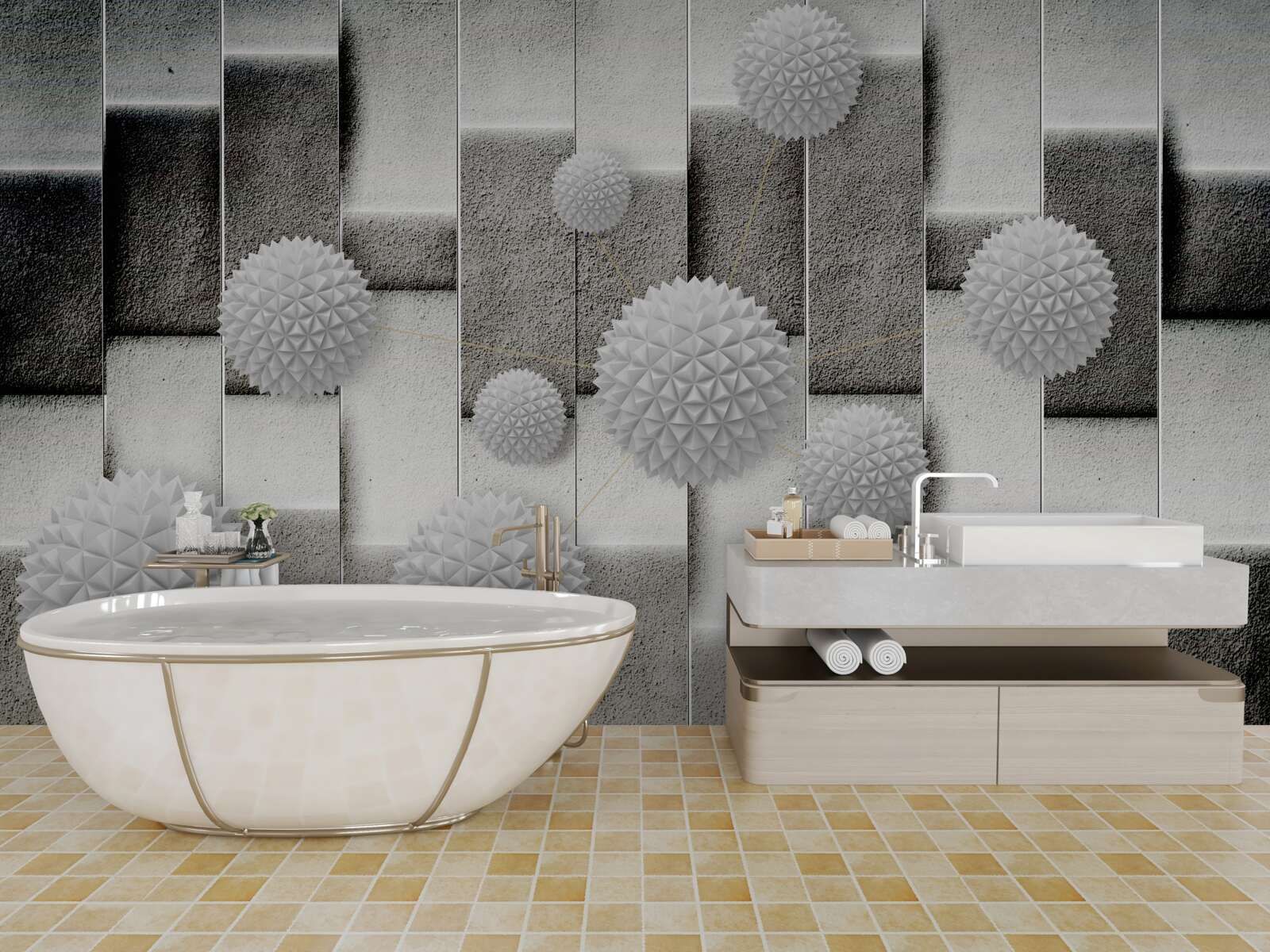 Fototapeta geometria i spiczaste kształty