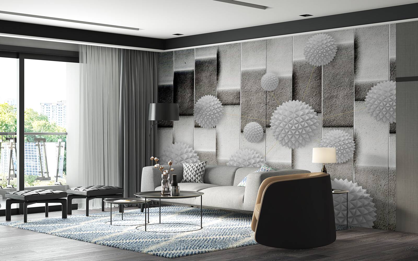 Fototapeta geometria i spiczaste kształty