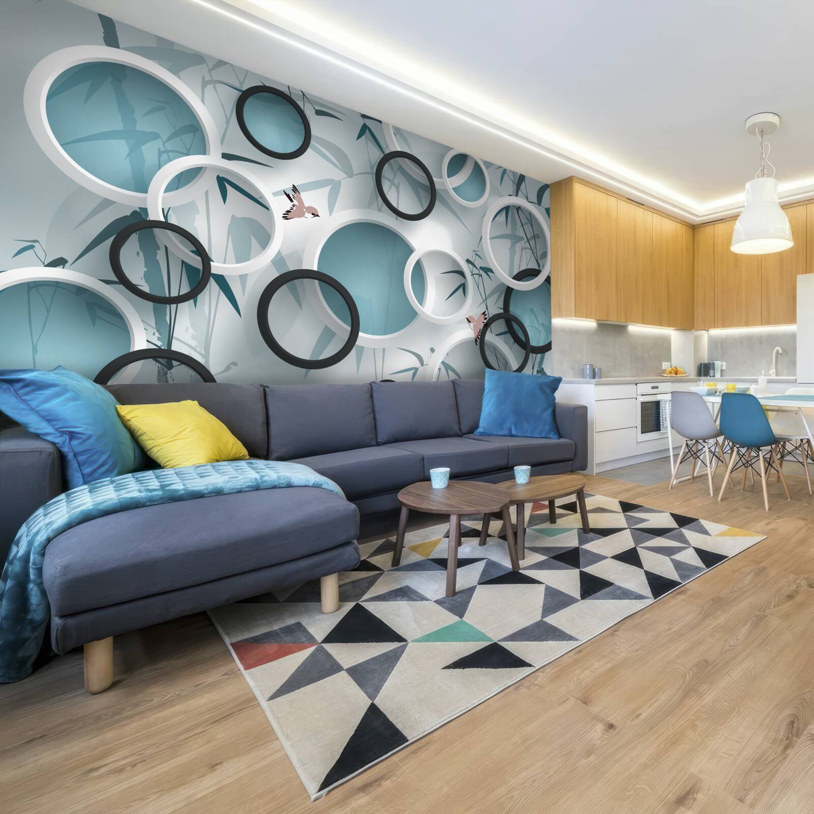 Fototapeta losowe wzory na liściach